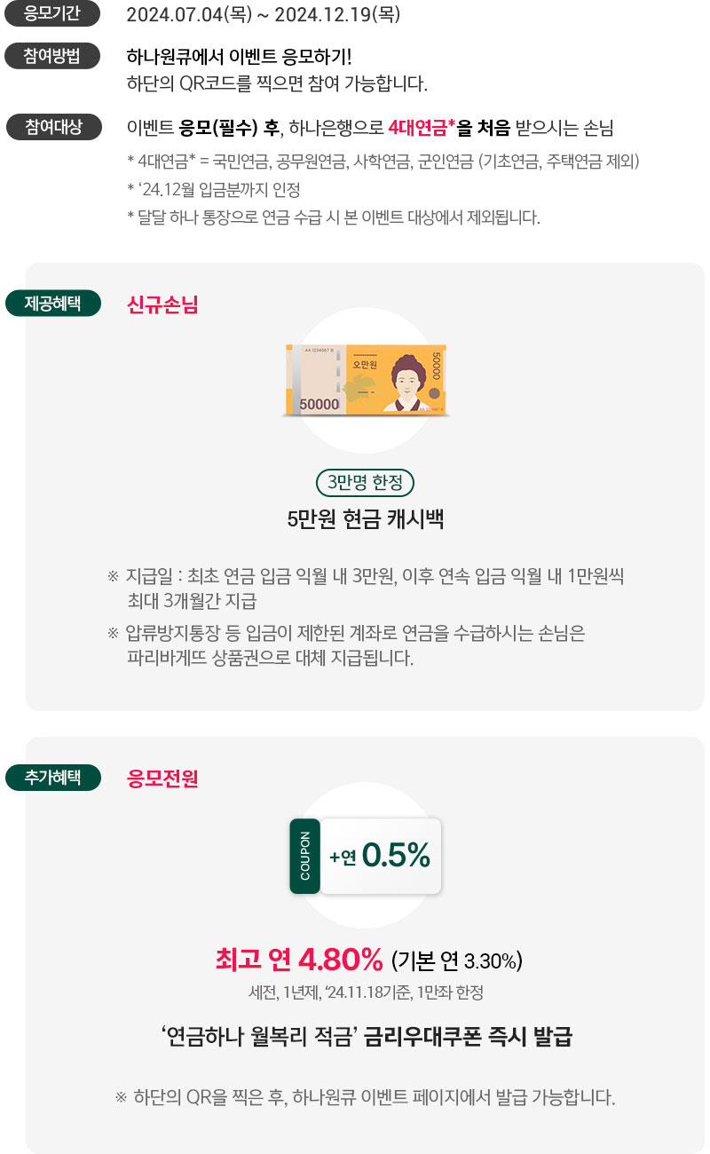 4대연금 이벤트 상세내용